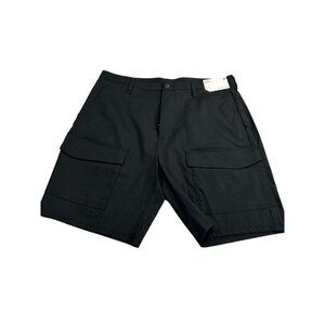 Stylus Mens 8" Inseam Stretch Cargo Shorts Black Size 34 Nylon/Spandex